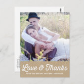 みすぼらしいシック |写真結婚の感謝はがき ポストカード (正面/裏面)