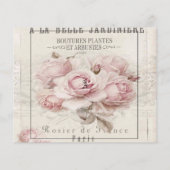 みすぼらしいシック，粗野，ヴィンテージ,フローラ，コラージュ，国， チラシ (裏面)