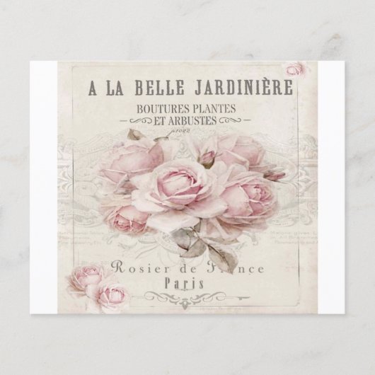 みすぼらしいシック，粗野，ヴィンテージ,フローラ，コラージュ，国， チラシ (正面)