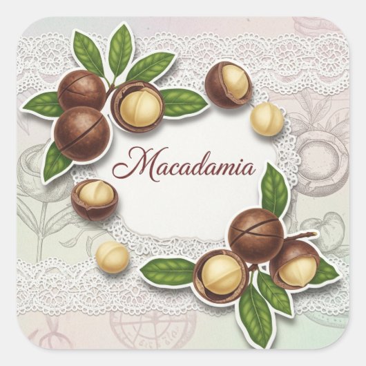 みすぼらしいシック。Macadamia著、Natasha Us スクエアシール (正面)