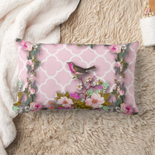 みすぼらしいシフランスのック,シック,ヴィンテージ,フローラ,田舎風,ビ ランバークッション (ブランケット)