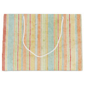 みすぼらしいストライプパターン ラージペーパーバッグ (正面)
