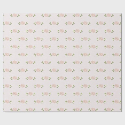 みすぼらしいソフトライトピンクの小柄なバラギフト ラッピングペーパー (フラット)