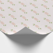 みすぼらしいソフトライトピンクの小柄なバラギフト ラッピングペーパー (角)