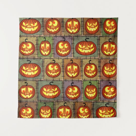 みすぼらしいハロウィーン、ヴィンテージの背景。 タペストリー (正面)