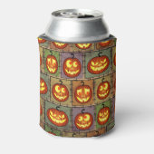 みすぼらしいハロウィーン、ヴィンテージの背景。 缶クーラー (缶裏面)