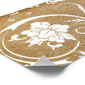 みすぼらしいパーチメントとレースのシーティングチャート ポスター (角)