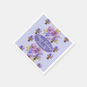 みすぼらしいピンクのバラフローラティーパーティーケーキのお気に入りボックス スタンダードカクテルナプキン (角)