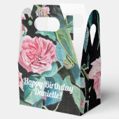 みすぼらしいピンクのバラフローラティーパーティーケーキのお気に入りボックス フェイバーボックス (オープン)