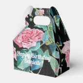 みすぼらしいピンクのバラフローラティーパーティーケーキのお気に入りボックス フェイバーボックス (正面サイド)