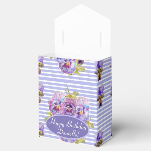 みすぼらしいピンクのバラフローラティーパーティーケーキのお気に入りボックス フェイバーボックス (オープン)