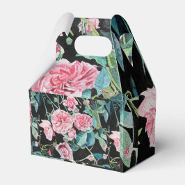 みすぼらしいピンクのバラフローラティーパーティーケーキのお気に入りボックス フェイバーボックス