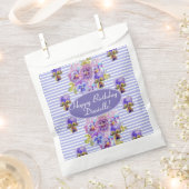 みすぼらしいピンクのバラフローラティーパーティーケーキ フェイバーバッグ (クリップ留めされた状態)