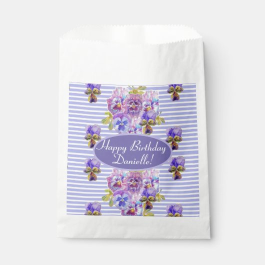 みすぼらしいピンクのバラフローラティーパーティーケーキ フェイバーバッグ (正面)