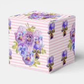 みすぼらしいピンクのバラフローラ茶パーティー紫の好意ボー フェイバーボックス (裏面サイド)