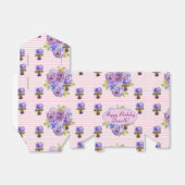 みすぼらしいピンクのバラフローラ茶パーティー紫の好意ボー フェイバーボックス (折り畳みなし)