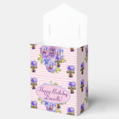 みすぼらしいピンクのバラフローラ茶パーティー紫の好意ボー フェイバーボックス (オープン)