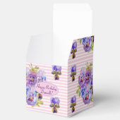 みすぼらしいピンクのバラフローラ茶パーティー紫の好意 フェイバーボックス (オープン)