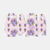 みすぼらしいピンクのバラフローラ茶パーティー紫 フェイバーボックス (折り畳みなし)