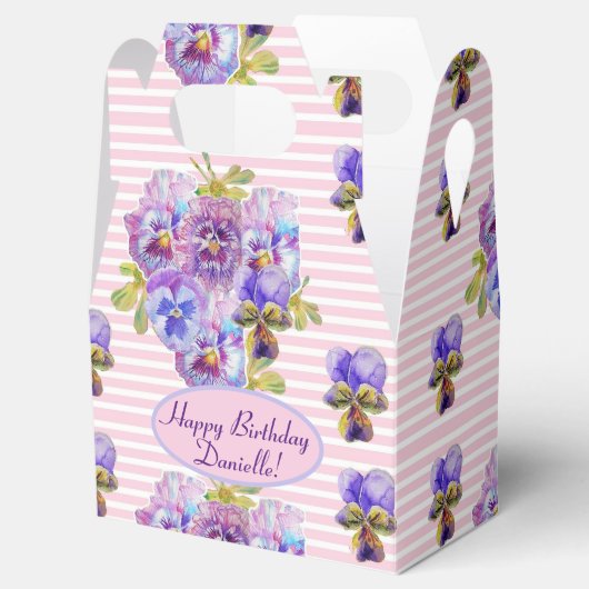 みすぼらしいピンクのバラフローラ茶パーティー紫 フェイバーボックス (オープン)