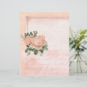 みすぼらしいピンクローズスクラップブック紙 (スタンド正面)