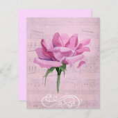 みすぼらしいピンクローズ&ミュージックスクラップブックエフェメラ (正面/裏面)