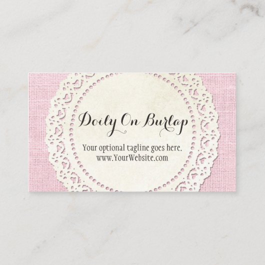 みすぼらしいピンク素朴のラップにドリーとカントリーレース 名刺 (裏面)