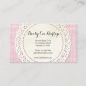 みすぼらしいピンク素朴のラップにドリーとカントリーレース 名刺 (正面)