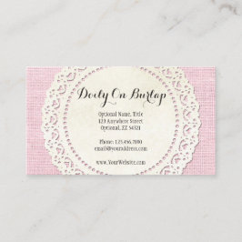 みすぼらしいピンク素朴のラップにドリーとカントリーレース 名刺