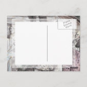 みすぼらしいフランスのロマンチックなシーン色あせたヴィンテージ色 ポストカード (裏面)