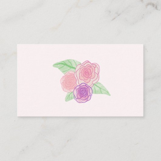 みすぼらしいフローラバラベビーシャワーおむつラッフル エンクロージャーカード (裏面)