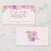 みすぼらしいフローラバラベビーシャワーおむつラッフル エンクロージャーカード (正面/裏面)