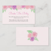 みすぼらしいフローラバラ赤ちゃんシャワーブックリクエスト エンクロージャーカード (正面/裏面)