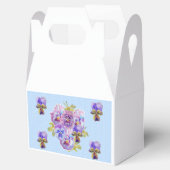 みすぼらしいブルーパンジーフローラティーケーキパーティーお願いボックス フェイバーボックス (オープン)