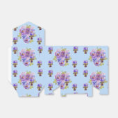 みすぼらしいブルーパンジーフローラドットパーティーケーキお気に入りボックス フェイバーボックス (折り畳みなし)