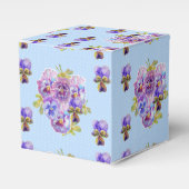 みすぼらしいブルーパンジーフローラドットパーティーケーキお気に入りボックス フェイバーボックス (正面サイド)