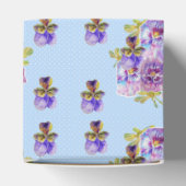 みすぼらしいブルーパンジーフローラドットパーティーケーキお気に入りボックス フェイバーボックス (上部)