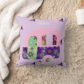 みすぼらしいレトロなトレーラー、キャンパー、キャラバンティング クッション (ブランケット)