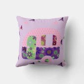 みすぼらしいレトロなトレーラー、キャンパー、キャラバンティング クッション (裏面)