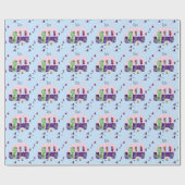 みすぼらしいレトロなトレーラー、キャンパー、キャラバンティング ラッピングペーパー (フラット)