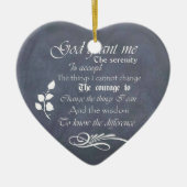 みすぼらしいヴィンテージのクリスマスデコレーション セラミックオーナメント (正面)