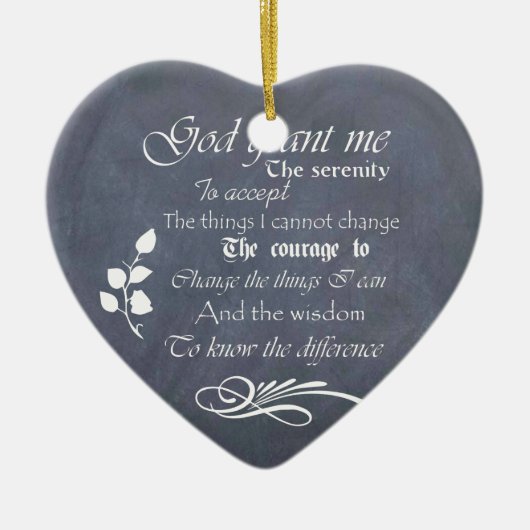 みすぼらしいヴィンテージのクリスマスデコレーション セラミックオーナメント (正面)