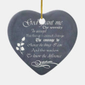 みすぼらしいヴィンテージのクリスマスデコレーション セラミックオーナメント (裏面)