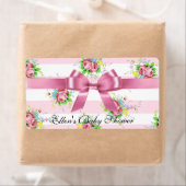 みすぼらしいヴィンテージピンクフローラ水瓶ラベル ラベル (インサイチュ)