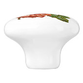 みすぼらしいヴィンテージピーチと赤バラ家具ノブ セラミックノブ (側面)