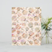 みすぼらしいヴィンテージフローラスクラップブック紙 (スタンド正面)