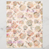 みすぼらしいヴィンテージフローラスクラップブック紙 (正面)