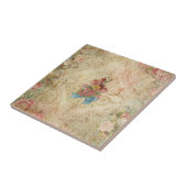 みすぼらしいヴィンテージフローラタイル タイル (側面)