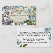 みすぼらしいヴィンテージボタンボビン裁縫の概念 名刺 (正面/裏面)