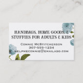 みすぼらしいヴィンテージボタンボビン裁縫の概念 名刺 (裏面)